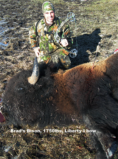 Brads Liberty I bow takes Bison on Springer bufflalo hunt